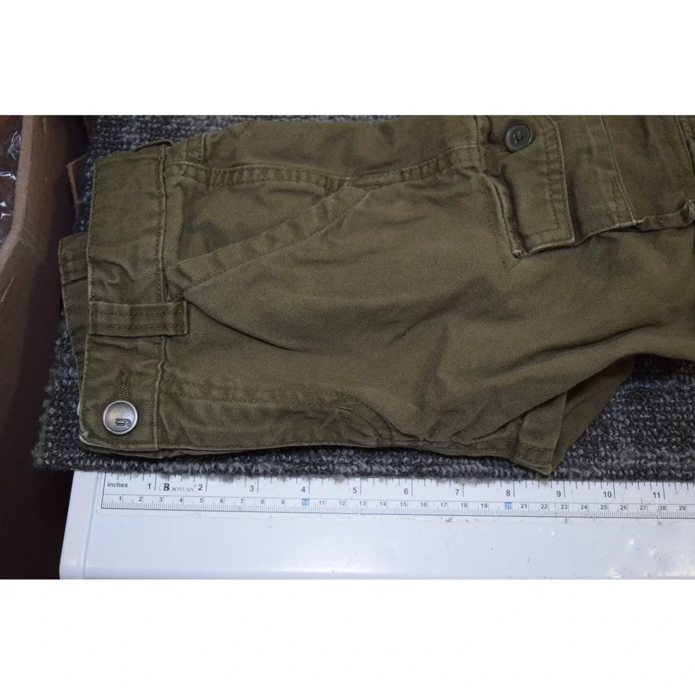 2007 Gymboree Heavy Twill Cotton Cargo Shorts BOYS 6 Green